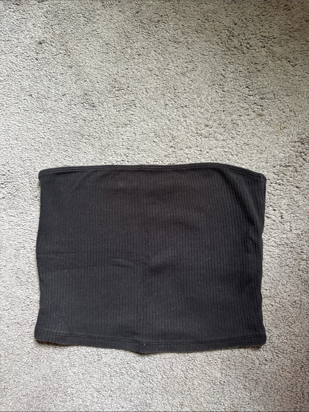 Hollister Black Ribbed Tube Top